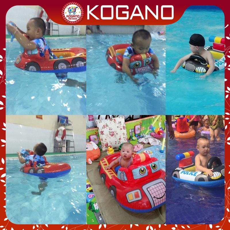 [Tặng bơm] Phao bơi cho bé KOGANO xỏ chân chống lật an toàn trẻ em hình xe hơi, máy bay, xe công trình SS-001100-B