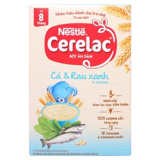 Bột ăn dặm Nestlé Cerelac cá và rau xanh 200g
