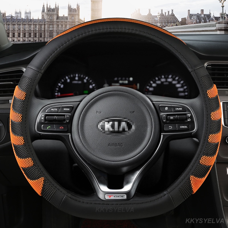 Bọc Vô Lăng Xe Hơi Bằng Da PU Chống Trượt Cho Kia Sportage Sid Rio 3 Soul Sportage Ceed Sorento Cerato K2 K3 K4 K5 KX3