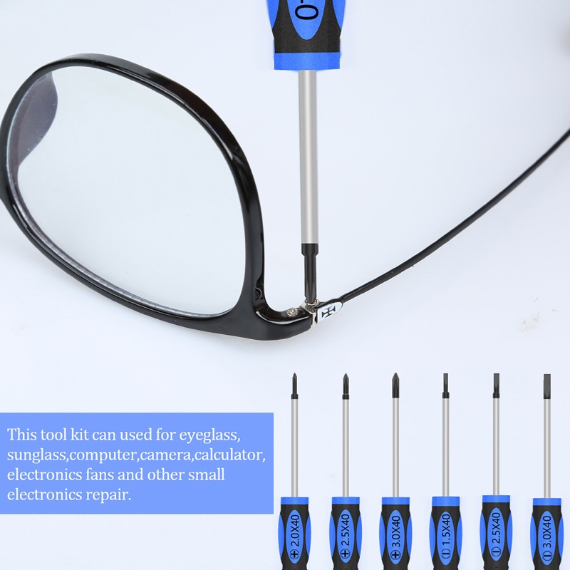 Bộ Dụng Cụ Sửa Chữa Kính Mắt YOUYO Kèm 6 Tua Vít Từ Tính