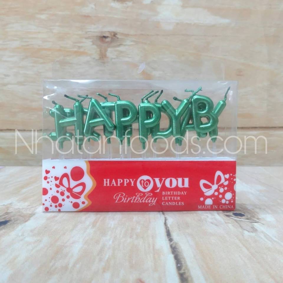 Nến chữ HAPPY BIRTHDAY (có nhiều màu)