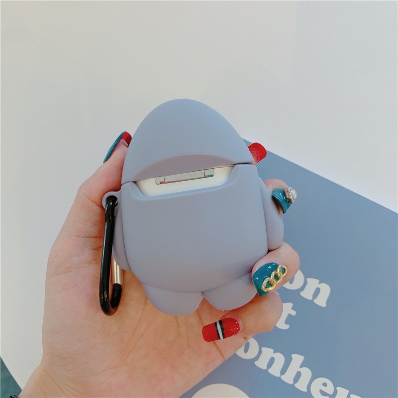 Vỏ Ốp Case Airpod Airpods bảo vệ bao đựng tai nghe không dây bluetooth hình cá mập Lovely Shark Pro/2/i12/tws - Lala17