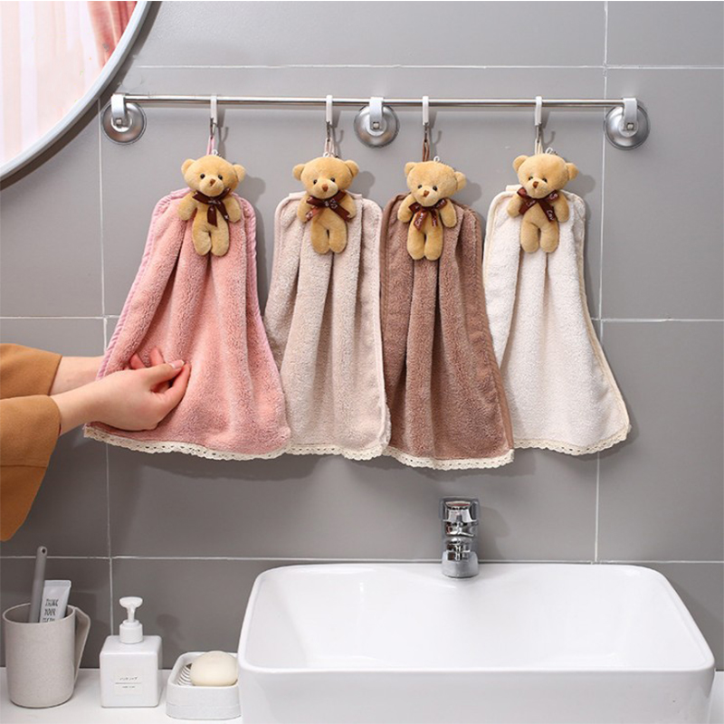 Khăn Lau Tay Treo Tường Hình Gấu Đáng Yêu