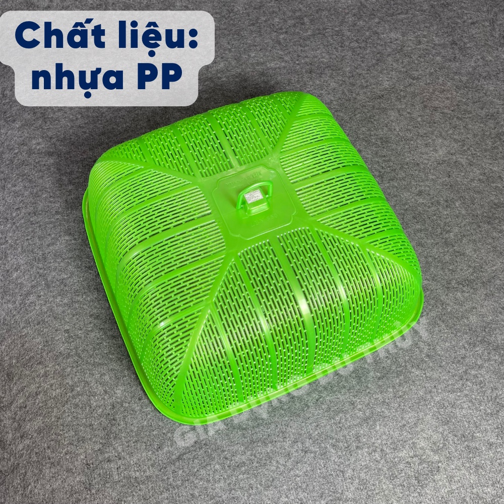 Lồng bàn nhựa vuông lớn đậy thức kích thước 52x52x17 cm và 48x48x15 cm của tổng kho gia dụng Du Thủy