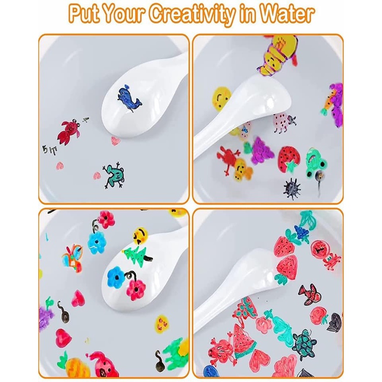 Set 12 bút vẽ nước ma thuật vẽ hình nổi trên mặt nước, dùng được trên bảng trắng