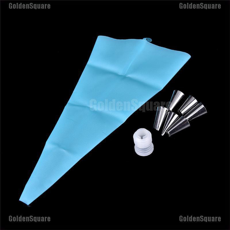 Túi Bắt Bông Kem Silicone + Đầu Phun Kem Trang Trí Bánh