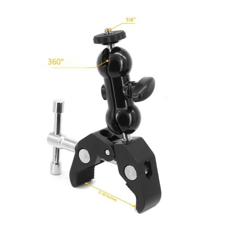 Bộ Kẹp Nhôm Đa Năng Kèm Magic Arm Mini Cho GoPro