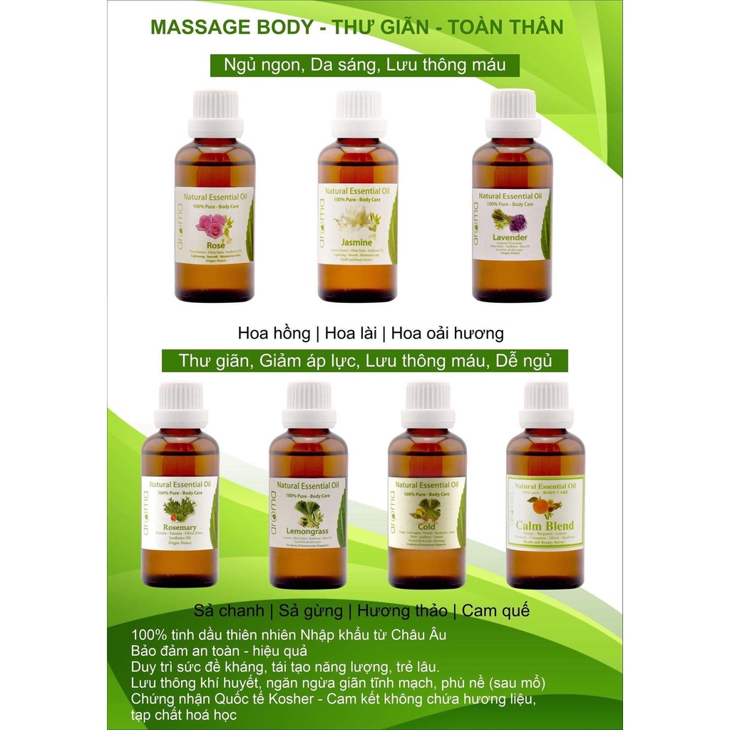 Tinh Dầu massage body Aroma Làm gầy Body Oil