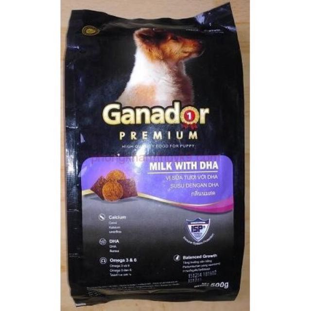 Thức ăn cho chó nhỏ có sữa và DHA giúp chó con thông minh Ganador Puppy 2kg