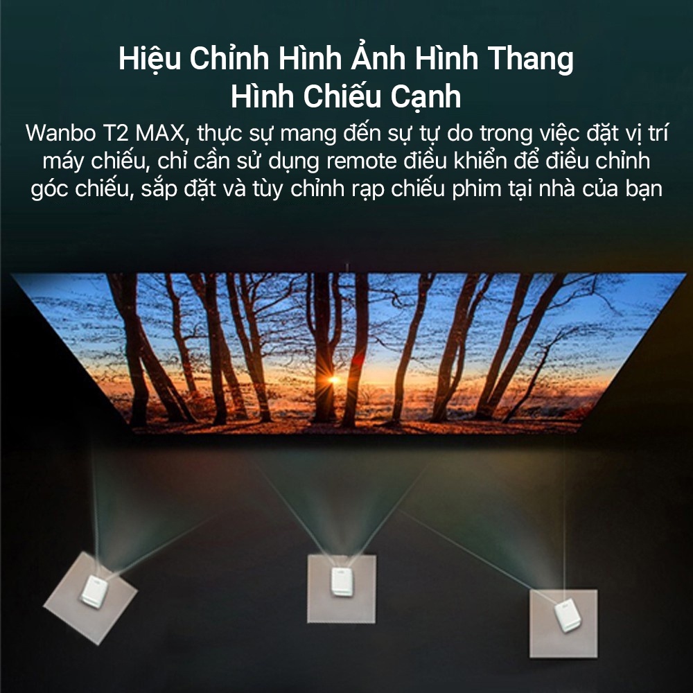 Máy Chiếu Thông Minh Wanbo T2 MAX LCD Hỗ Trợ Đèn LED 1080P