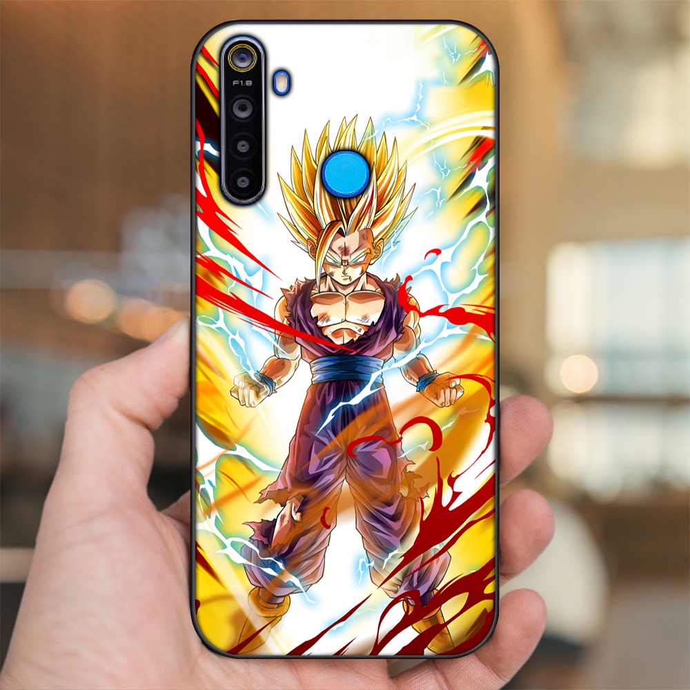 Ốp lưng Realme 5, 5 Pro viền đen in hình Gohan Dragon Ball