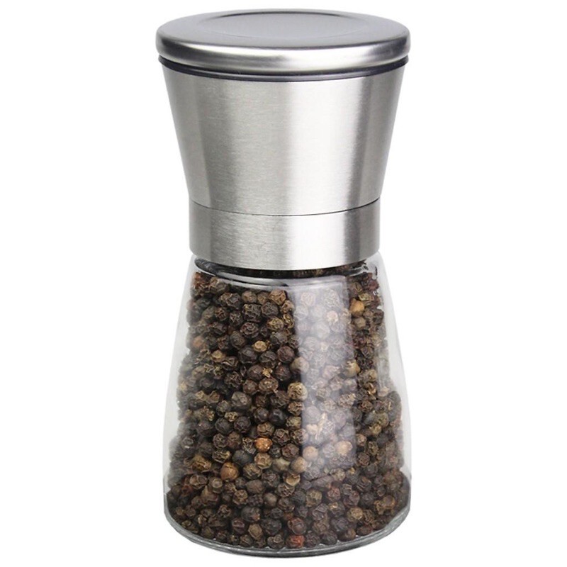 HŨ XAY TIÊU INOX THỦY TINH ELMICH CAO CẤP ( XOAY TIÊU )