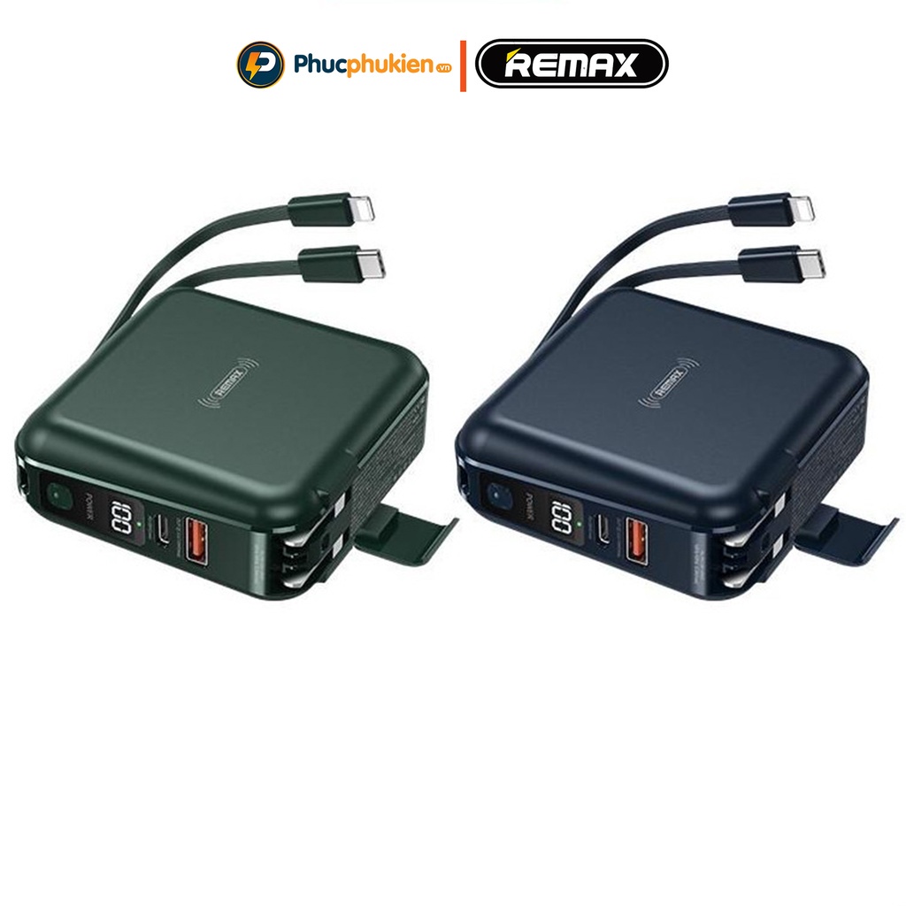 Sạc dự phòng 10000mah chính hãng Remax RPP 145 hỗ trợ sạc không dây và sạc nhanh 2 chiều 18w - Phúc Phụ Kiện HCM