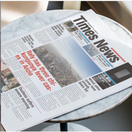 Báo giấy News Times Tiếng Anh phong cách retro cổ điển