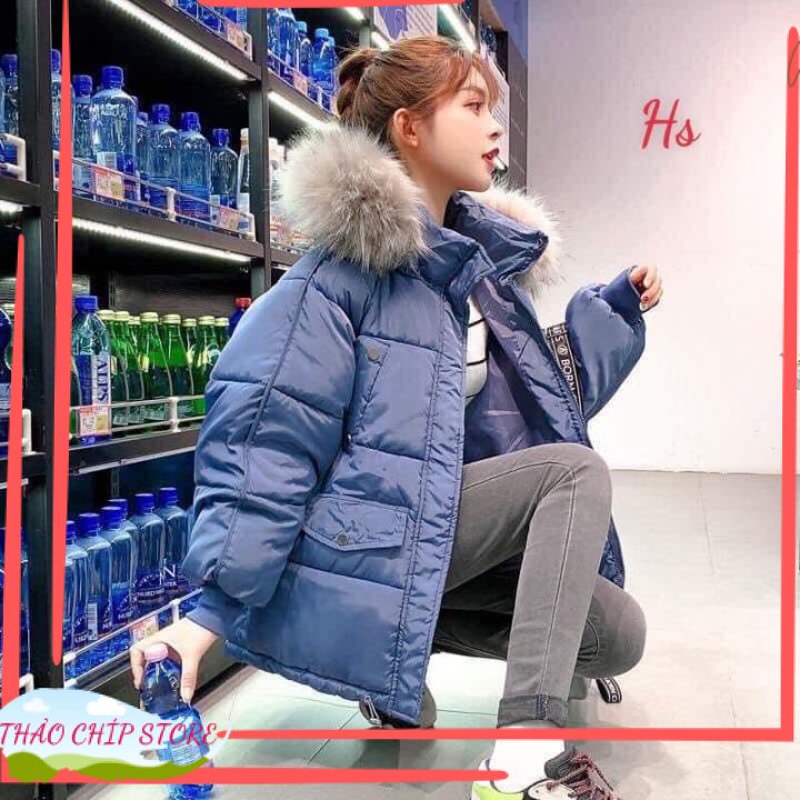 🔥 RẺ VÔ ĐỊCH🔥Áo Khoác Phao Nữ Mũ Lông Chồn 👍 Áo Đại Hàn Nữ Lót Bông Dáng Rộng 5 Màu Thoải Mái Lựa Chọn | BigBuy360 - bigbuy360.vn