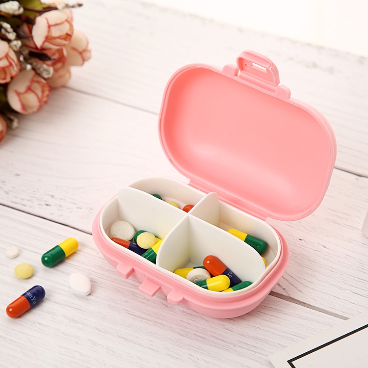 Hộp đựng thuốc chống nước 4 ngăn màu sắc ngọt ngào