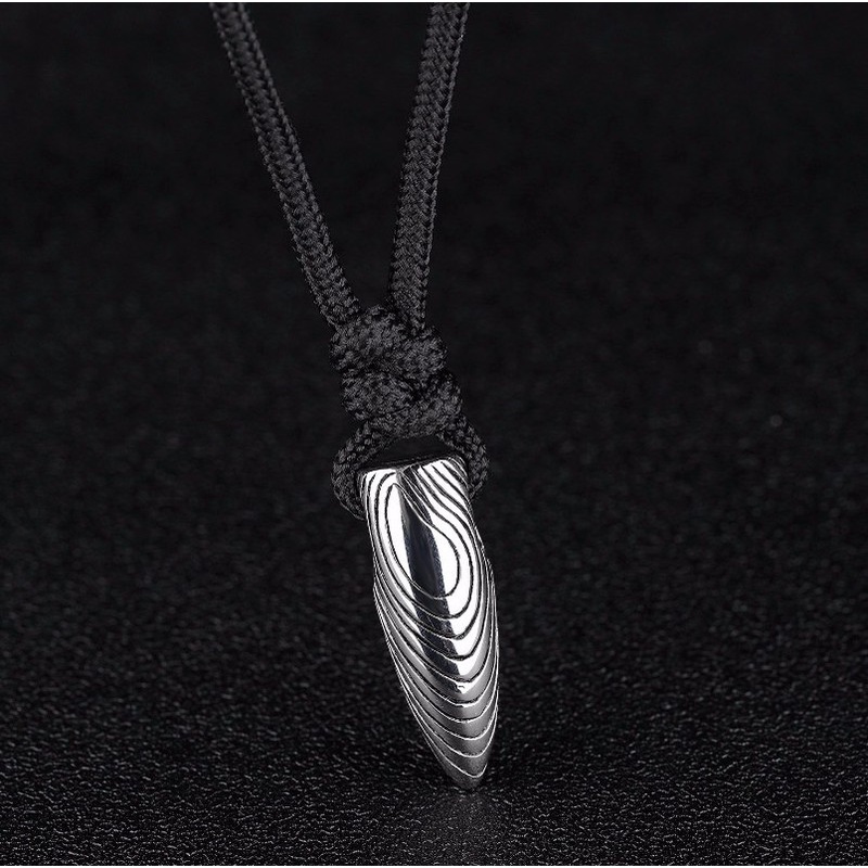 Dây chuyền titan mặt hình viên đạn Chiến Lang không gỉ (Tặng kèm dây xích)