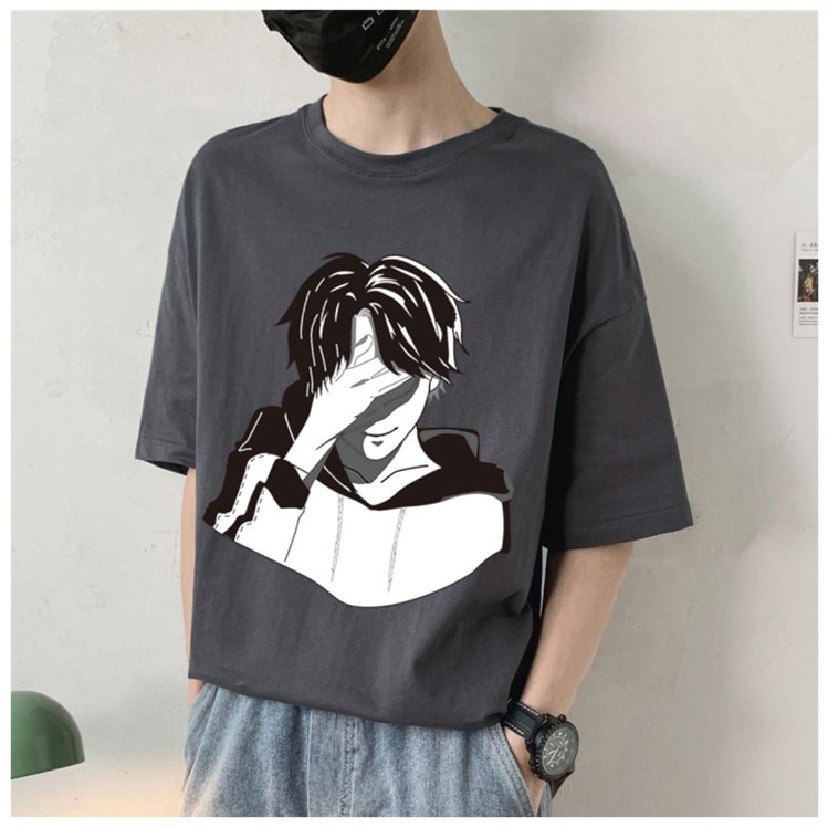 Áo Phông Tay Lỡ Hình Anime Unisex Cho Cả Nam Và Nữ Vải Cotton Đẹp Và Thoáng Mát | BigBuy360 - bigbuy360.vn