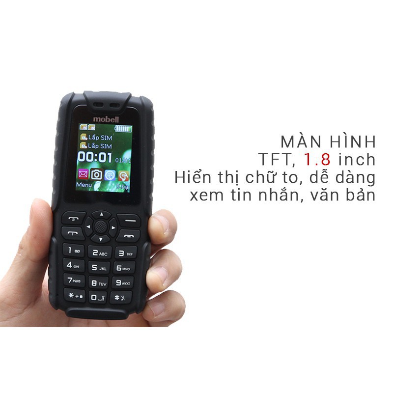 [LN12336]  Điện Thoại Mobell Rock Nguyên Hộp