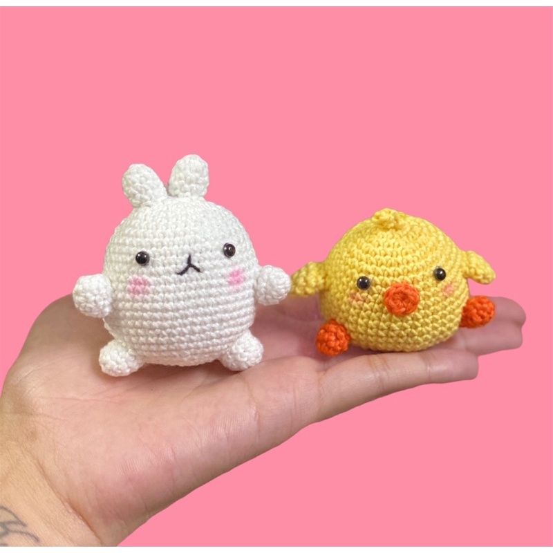 Móc khoá/treo túi thỏ heo Molang cho cặp đôi cute