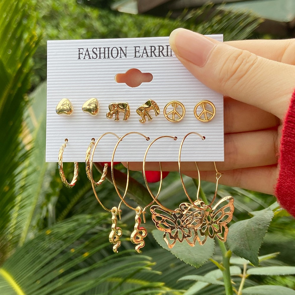 Bông Tai Hình Bướm Đính Ngọc Trai Thời Trang Dành Cho Nữ