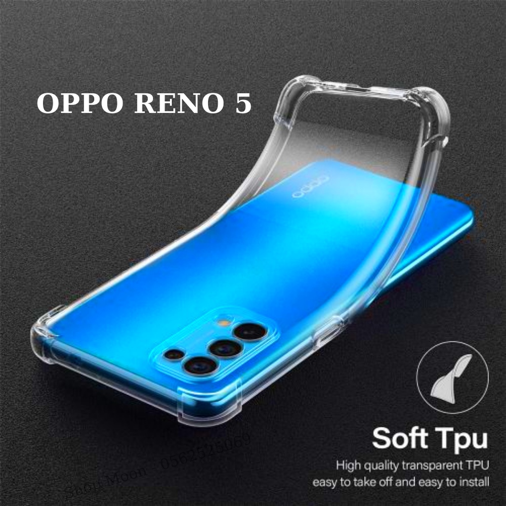 Ốp lưng Oppo A96 A57 A76 A55 A15 A15s A16 A31 A74 A93 A94 A95 Reno 5 6 6z 7 7z 5G - Chống sốc trong suốt Bảo vệ Camera