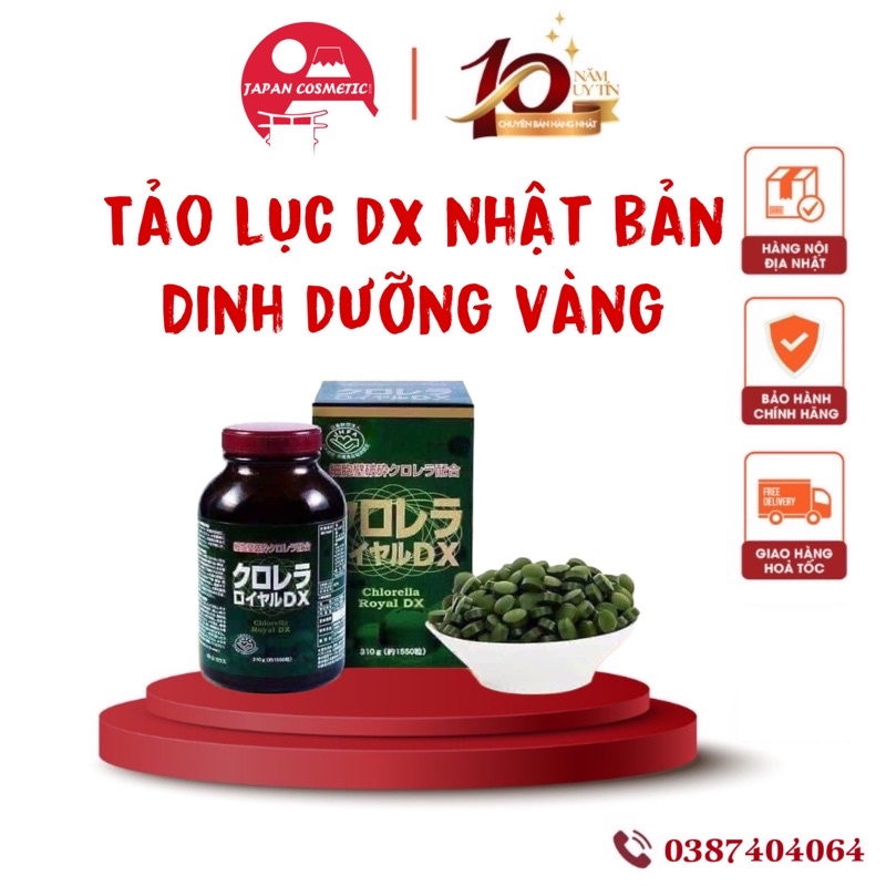 Tảo Lục Hoàng Gia Chlorella Royal DX 1550 viên (Nội Địa) Nhật bản Chính hãng
