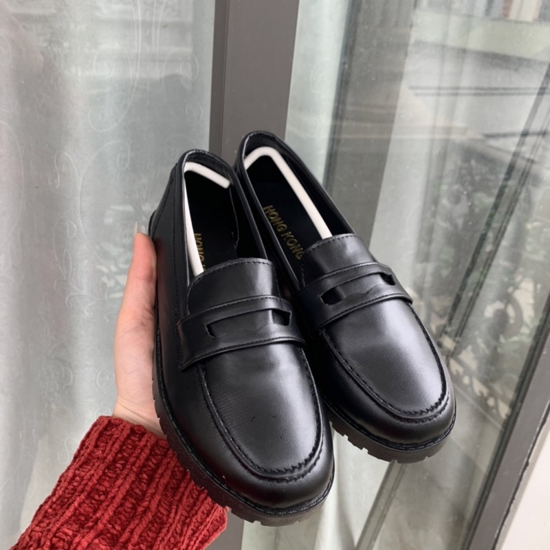 GIÀY LƯỜI DA,ĐỘN ĐẾ SIÊU ĐẸP   ĐẾ ĐỐC HÀNG ĐẸP ,2MÀU TRẮNG ĐEN