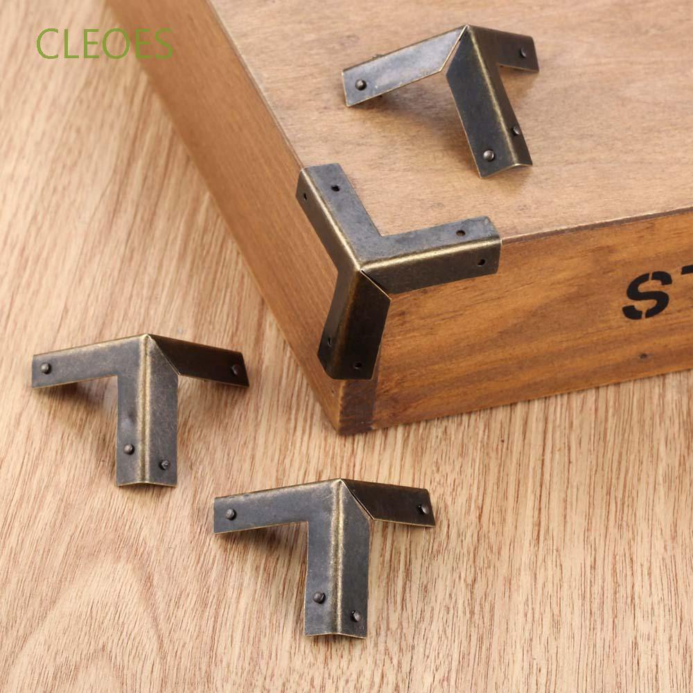 CLEOES Delicate Corner Bracket Antique Corner Foot Corner Protector Bronze Wooden Case DIY Decor Jewelry Box Furniture Hardware/Multicolor