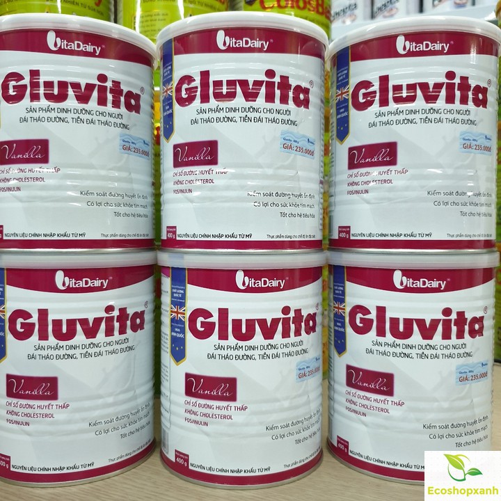 Combo 3 Lon Sữa Gluvita 400g (dinh dưỡng cho người bệnh tiểu đường) Date 2023