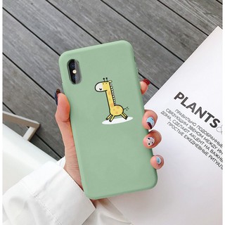 Ốp lưng Trơn IPhone 6 Plus Hươu Cao cổ Xanh lá cây