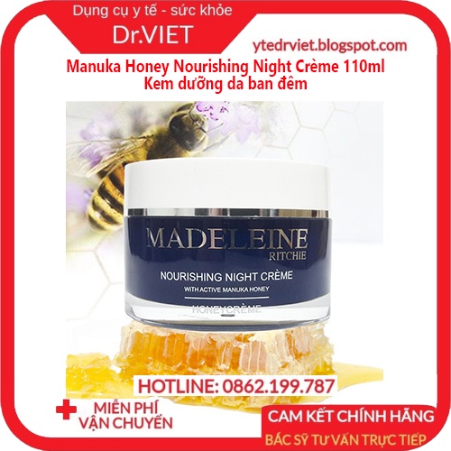 Kem dưỡng da ban đêm Manuka Honey Nourishing Night Crème 110ml - Dưỡng ẩm tối ưu xuyên suốt đêm dài