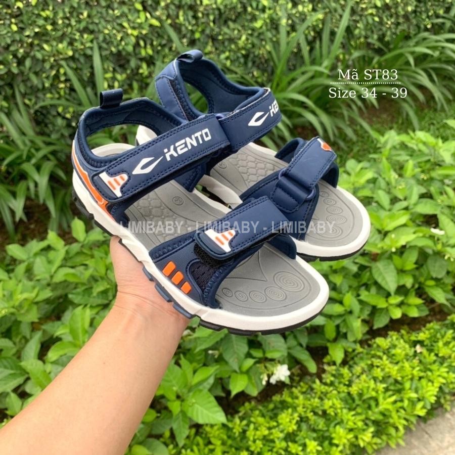 Sandal bé trai quai ngang thể thao năng động và cá tính hãng Kento cho trẻ em học sinh tiểu trung học 7 - 12 tuổi ST83