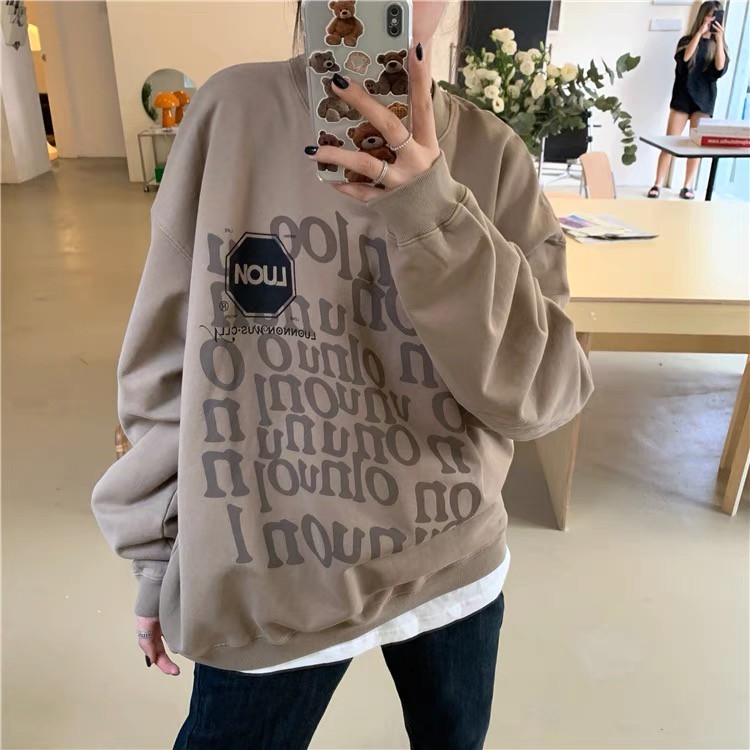 Áo sweater dài tay ulzzang nữ form rộng style phong cách Hàn Quốc SW003