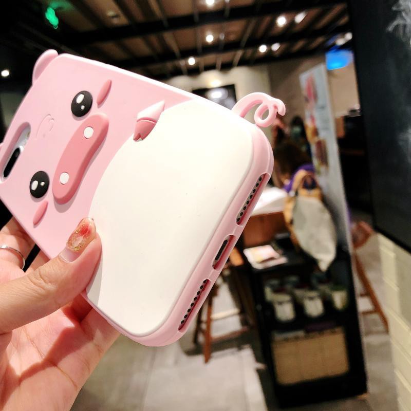 Ốp Điện Thoại Silicon Mềm Hình Chú Heo 3D Dễ Thương Cho iPhone 11 Pro Max 5 5s SE 6 6s 7 8 Plus Xs Max XR