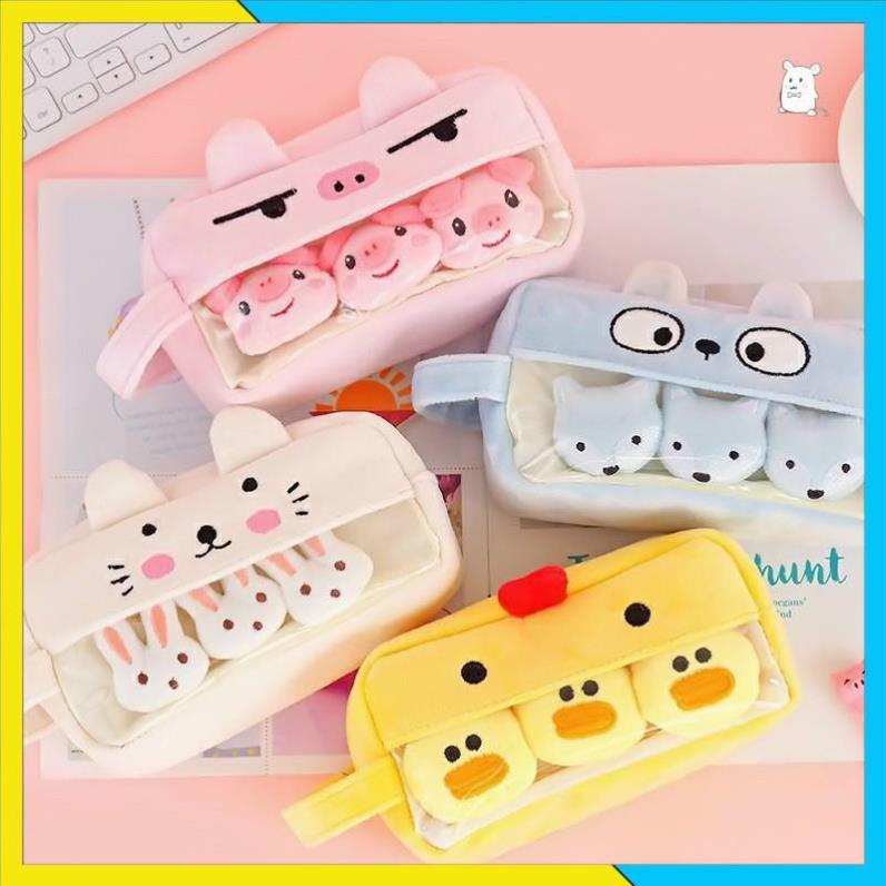 [FREESHIP] Bóp viết, hộp bút thú bông cute cho bé gái