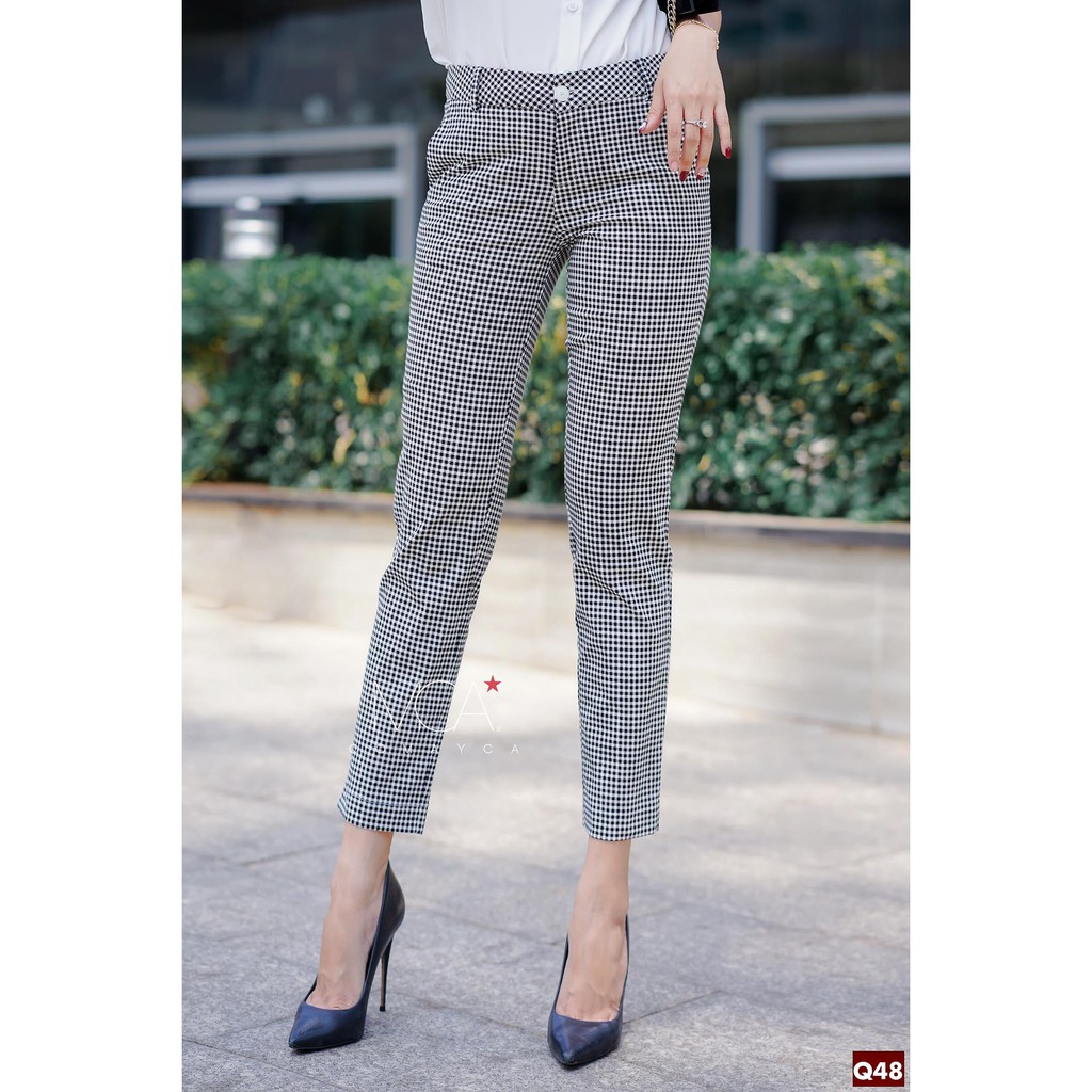 [CO MAYCA] Quần vải công sở nữ kẻ caro Q48 | BigBuy360 - bigbuy360.vn