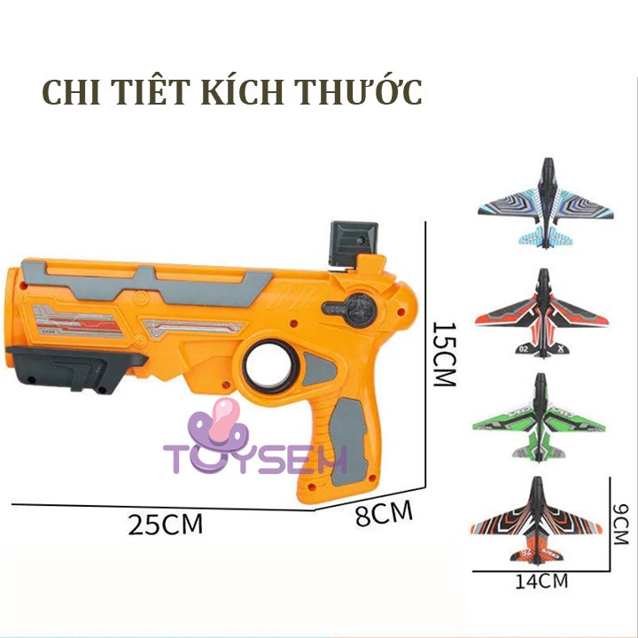 Đồ chơi máy bắn máy bay Toysem độc đáo cho trẻ từ 3 tuổi - Trò chơi vận động phóng máy bay lượn - Quà tặng sinh nhật