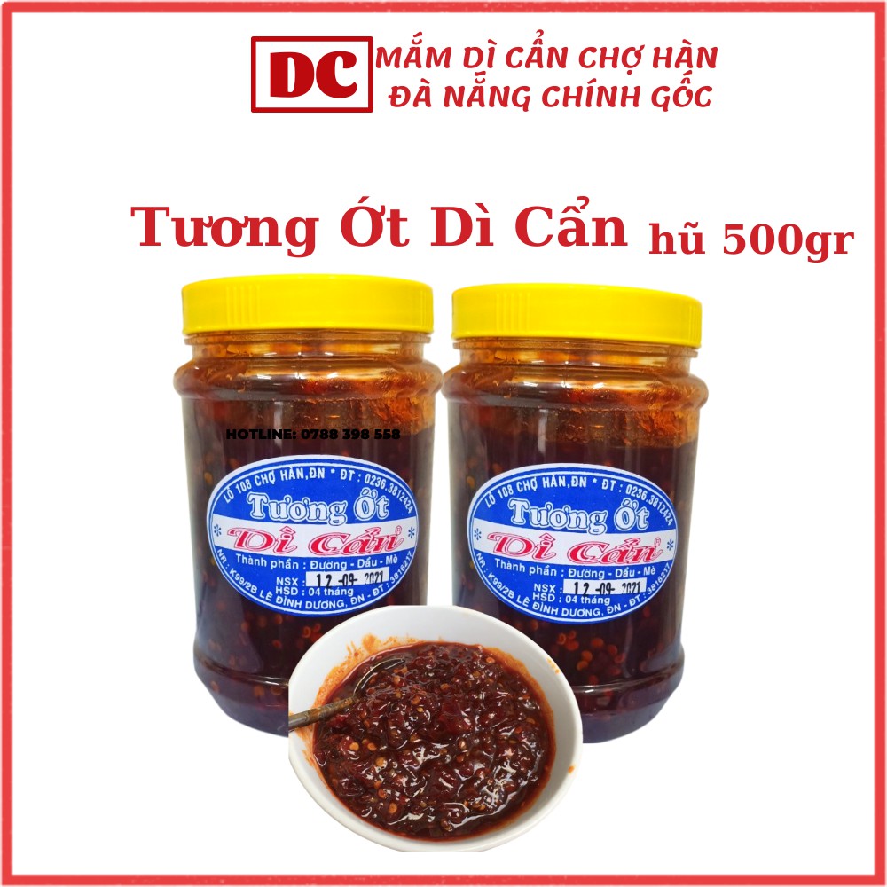 Tương Ớt Rim Dì Cẩn Đà Nẵng hũ 200gr cay cay ngọt ngọt thơm ngon