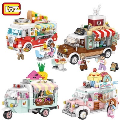 Baltan toy LOZ Hàng Có Sẵn Đồ chơi xây dựng 1717-1746 Sân chơi trẻ em Street view Bumper xe đu quay đồ chơi lắp ráp Hạt nhỏ