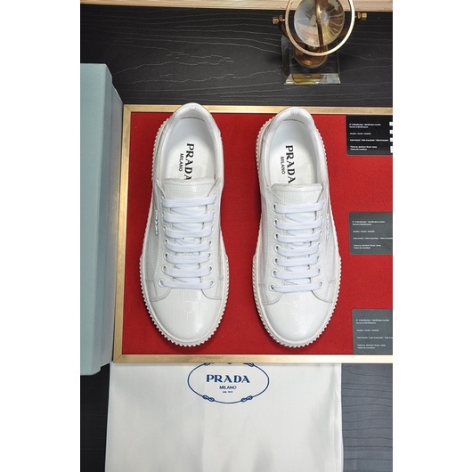 Giày thể thao nam thương hiệu Prada cao cấp da thật dập vân da cá sấu