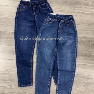 Quần bò cạp chun 2 màu