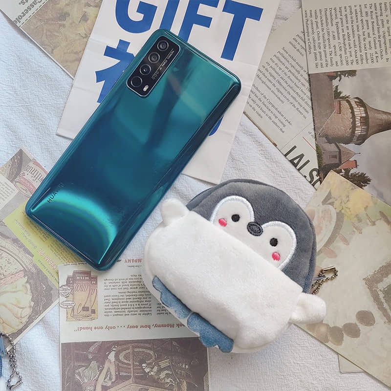Ví mini tiện dụng CHIM CÁNH CỤT SIÊU CUTE, túi đựng tai nghe, son môi, tiền, thẻ xe hoặc làm móc khóa siêu cưng