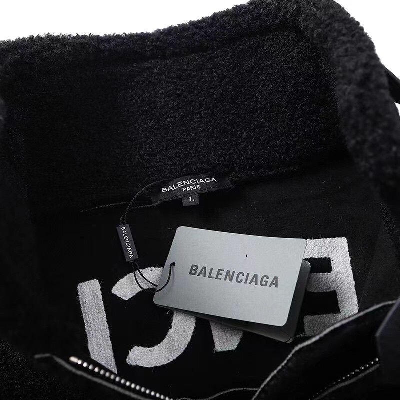 Áo khoác lông Balenciaga cao cấp cho nữ thiết kế phong cách retro