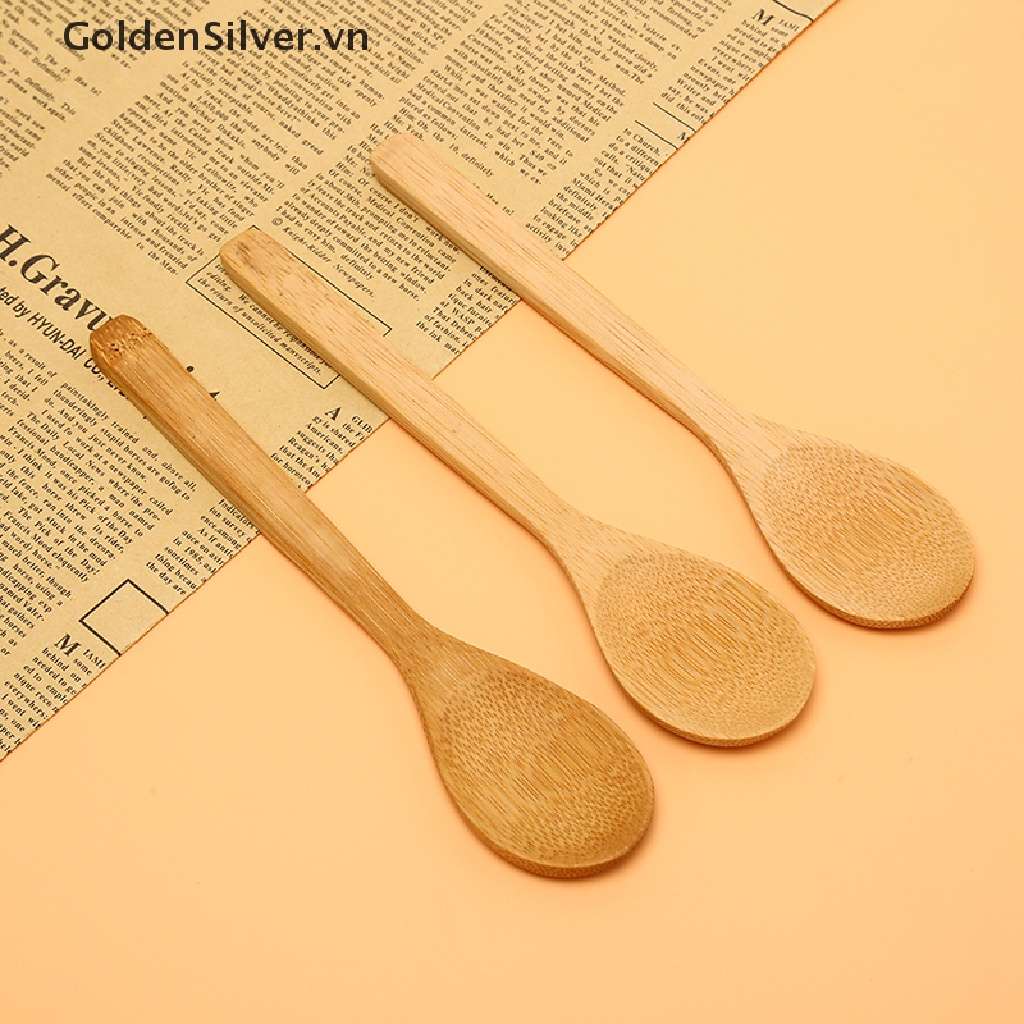 Muỗng Gỗ Tre Tròn Múc Canh / Cà Phê / Muối Tiện Dụng Cho Nhà Bếp