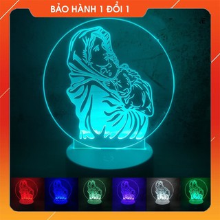 ĐÈN NGỦ LED 3D | Hình Đức Mẹ Maria , dùng làm đèn ngủ,trang trí phòng khách , quà tặng độc đáo, trang trí sự kiện