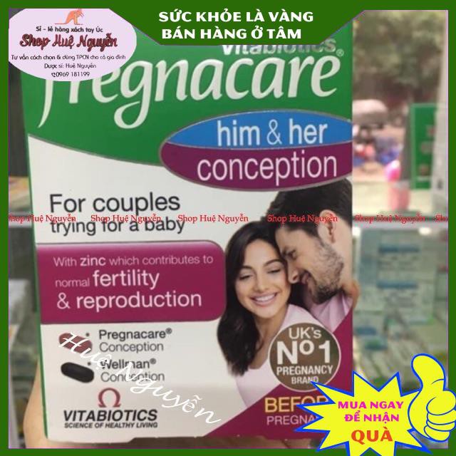 Vitamin Thụ Thai Pregnacare Him and Her Conception tăng khả năng thụ thai cho cặp vợ chông của Anh hộp