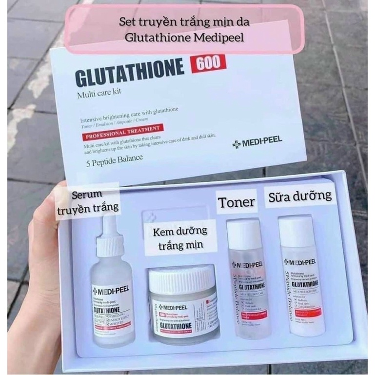 SÉT DƯỠNG TRẮNG MEDI PEEL GLUTATHIONE 600