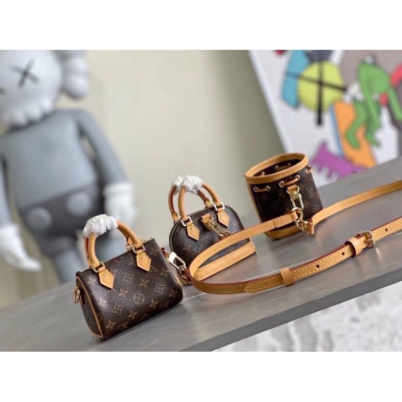 Set 3 size nhỏ cao cấp logo thương hiệu Louis Vuitton LV da thật hang vip 1-1