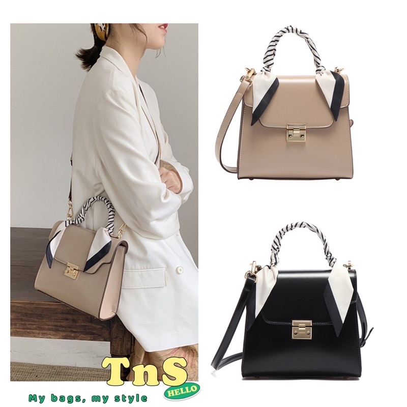TINUONGSHOP - Túi xách nữ Mi•Co•Cahh kèm khăn lụa quấn quai sang trọng